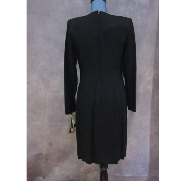 NEW Studio I Black Coat Dress & Animal Print Scarf - Picture 4 of 6